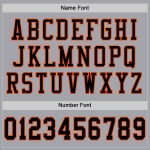 Maillot de football authentique personnalisé gris, noir et orange