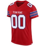 Maillot de football authentique personnalisé en maille rouge, blanc et royal